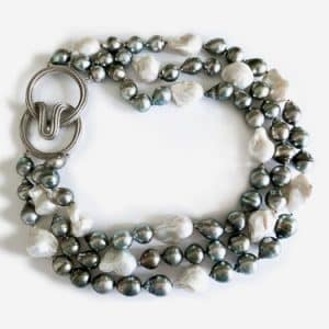 christopher wallings black and white pearl necklace