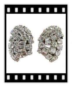 suzanne belperron 20 carat diamond earrings, ca. 1940s