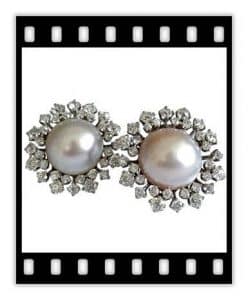 van cleef vintage pearl and diamond earrings