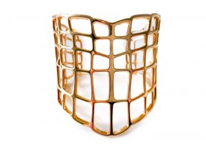 hermes 18k abstract weave cuff