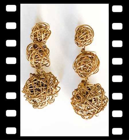 abstract coil earrings