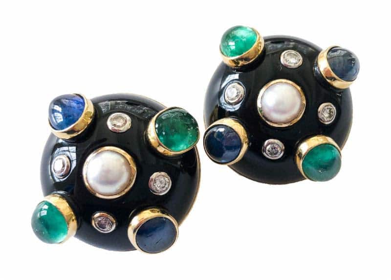 pierre sterle diamond and pearl earrings