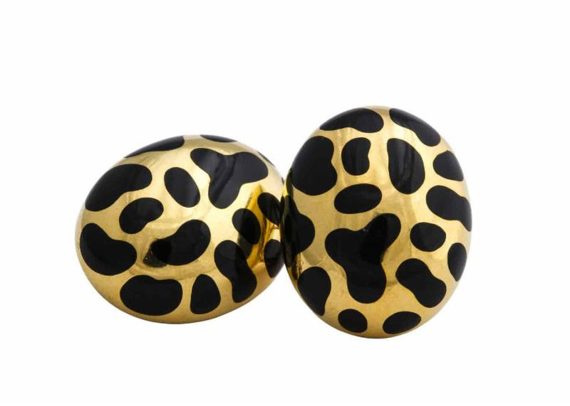 angela cummings leopard spot earrings 