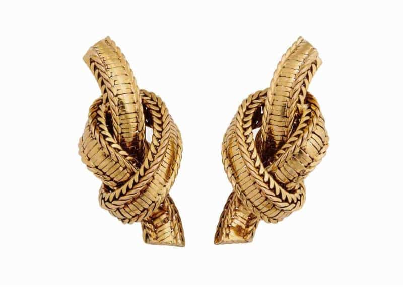 pierre sterle rope twist earrings ca. 1950's