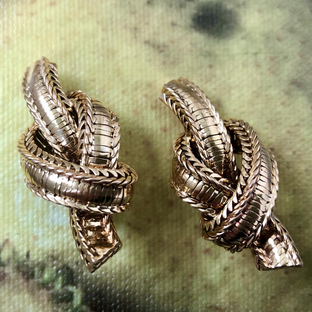 pierre sterle textured knot earrings