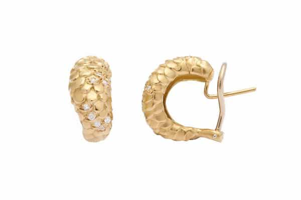angela cummings pave snake earrings