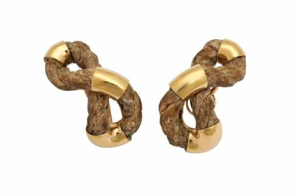 boucheron rope twist earrings