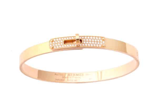hermes kelly bracelet in 18k rose gold