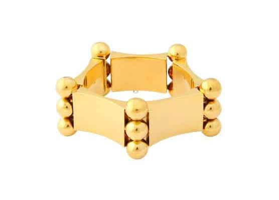 vintage 1940’s 18k gold geometric bracelet
