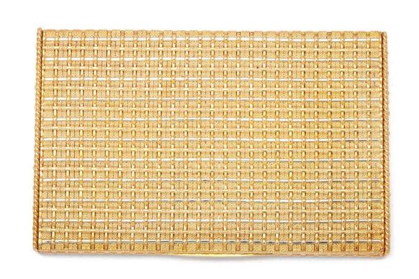 schlumberger flat weave 18k gold cigarette case