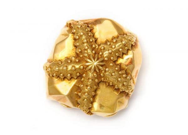schlumberger 18k gold starfish pillbox