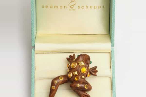 seaman schepps frog brooch