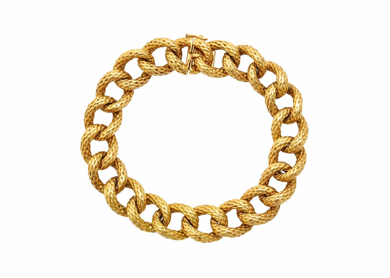 Cartier Paris Vintage Gold Anchor Link Chain Bracelet