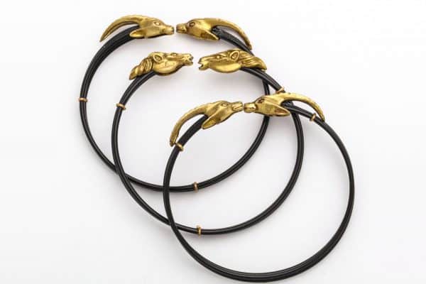 set of three horsehair bangles