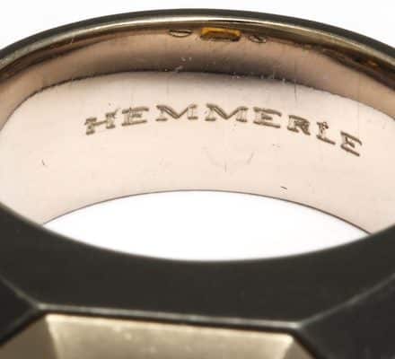 hemmerle citrine and steel ring