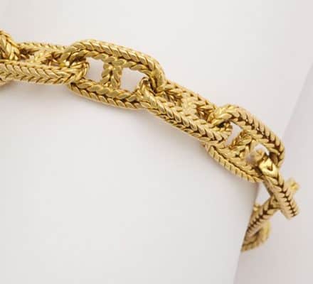 hermes chaine d’ancre 18k bracelet