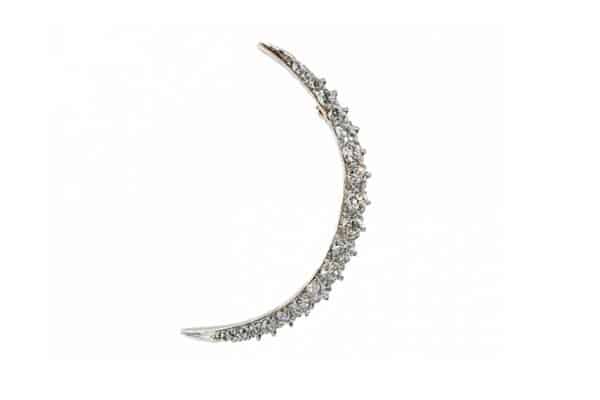 tiffany diamond crescent pin or pendant