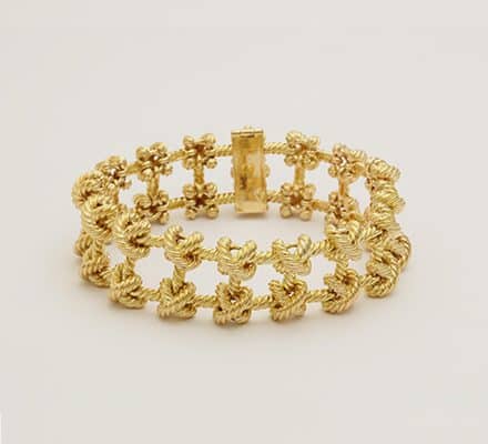 tiffany fancy retro 18k “lattice” bracelet