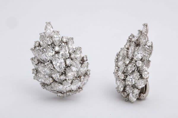 van cleef and arpels diamond leaf earrings