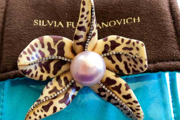 Sylvia Furmanovich Orchid pin