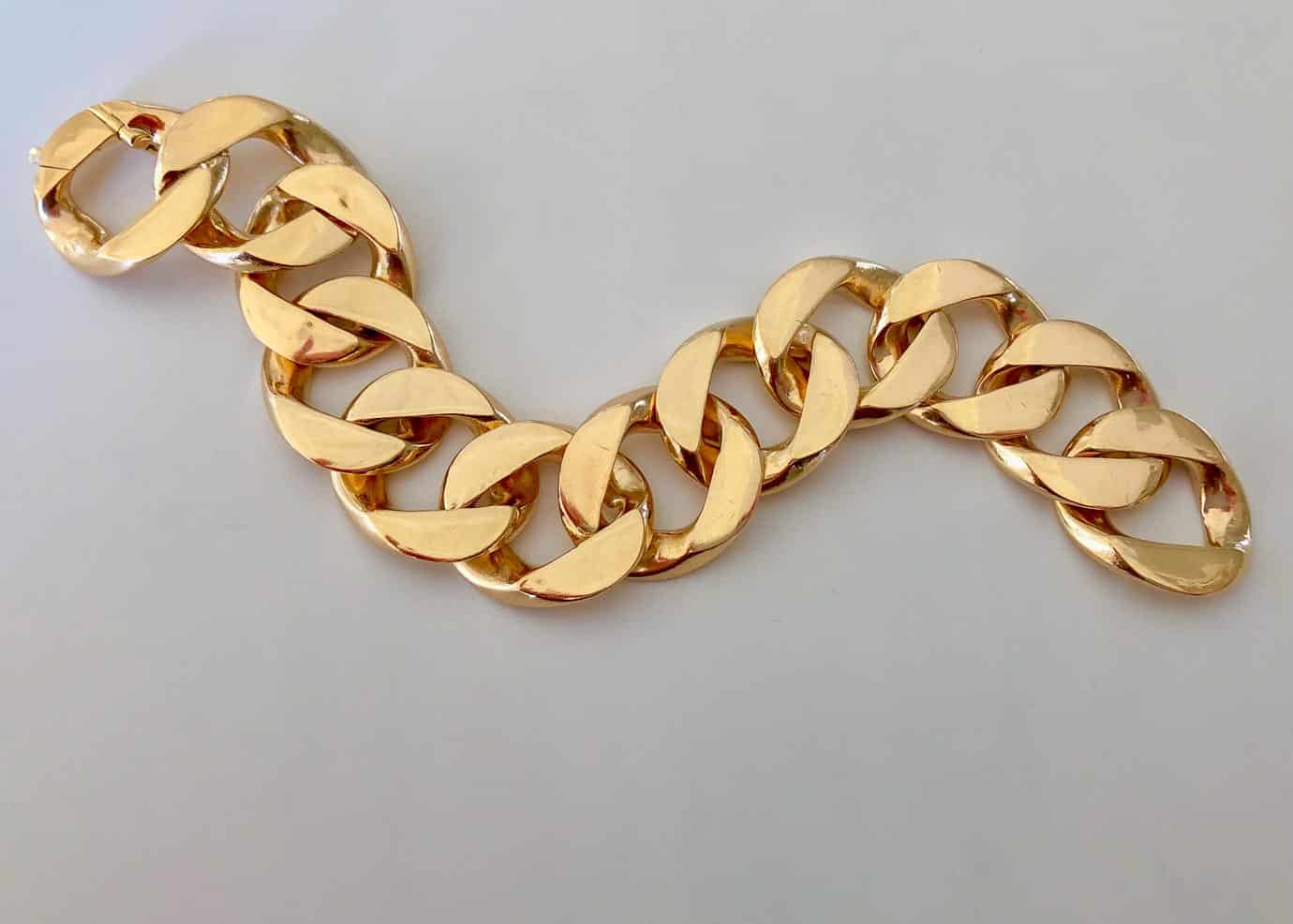 vintage cartier gold link bracelet