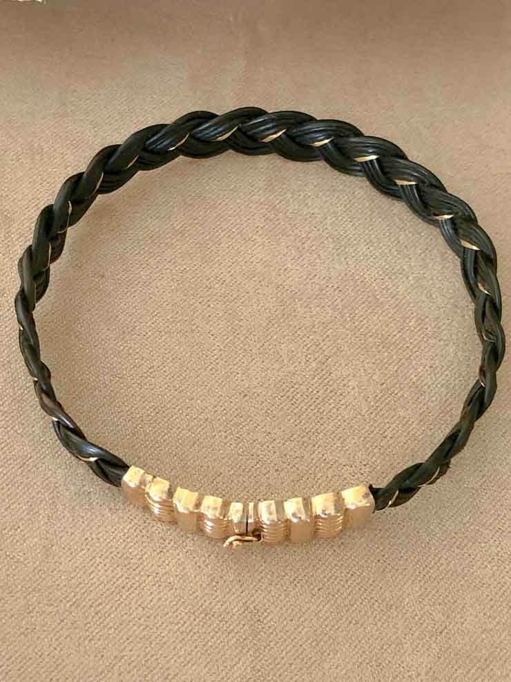 elephant hair 14k gold bracelet | dkfarnum
