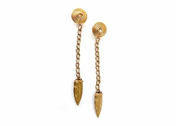 tina chow 18k gold earrings