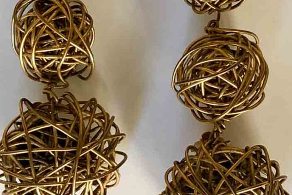 abstract coil earrings