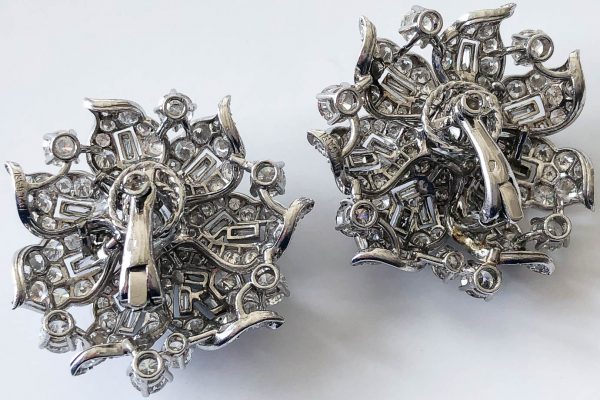 vintage bulgari diamond ear clips