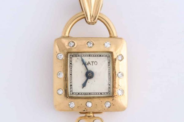 paul flato gold and diamond pendant watch