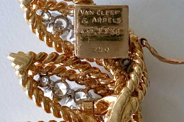 van cleef and arpels gold and diamond bracelet