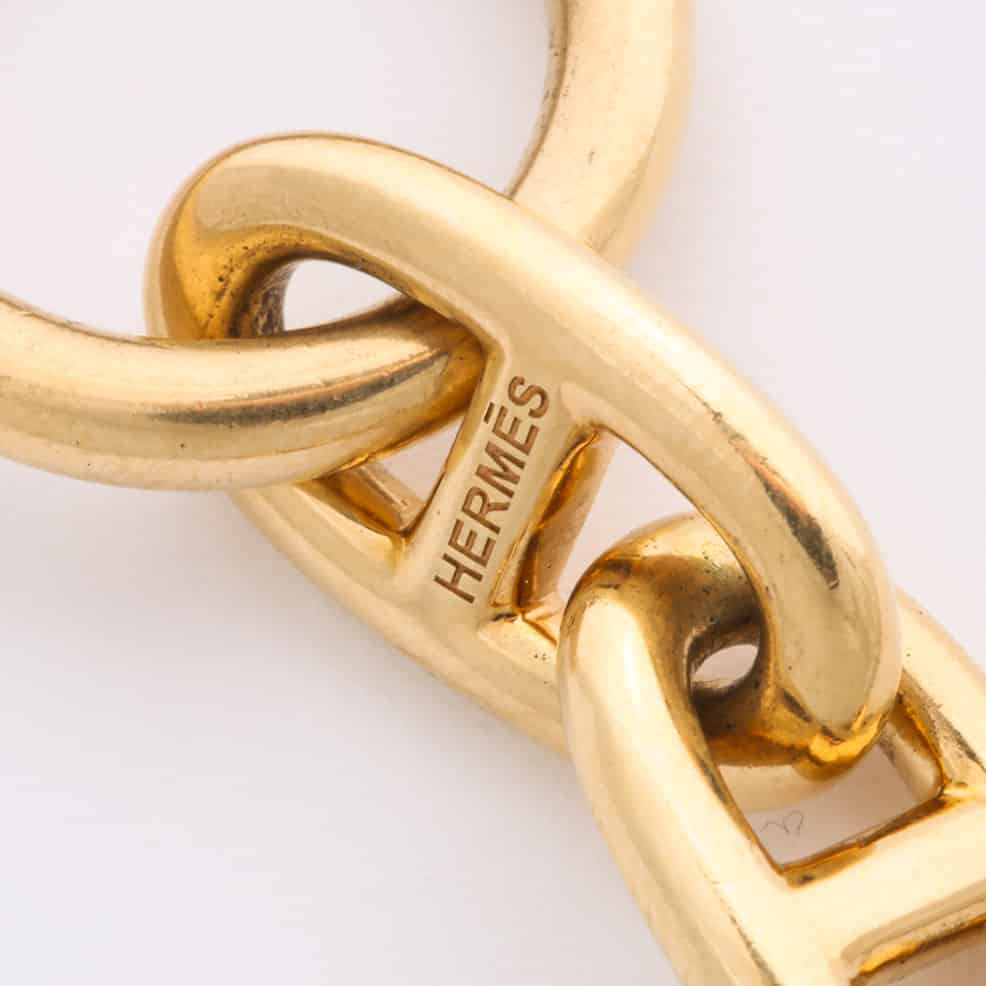 hermes 18k gold smooth link chaine d’ancre bracelet | dkfarnum