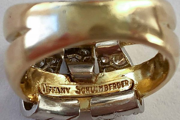 schlumberger gold diamond ring