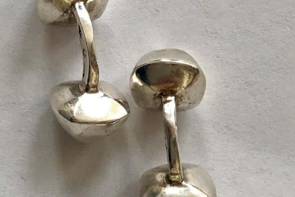 silver hermès cufflinks