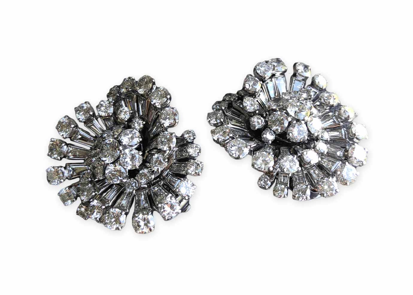 Vintage Van Cleef 15 carat diamond earrings | dkfarnum