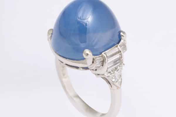 Art deco star sapphire ring