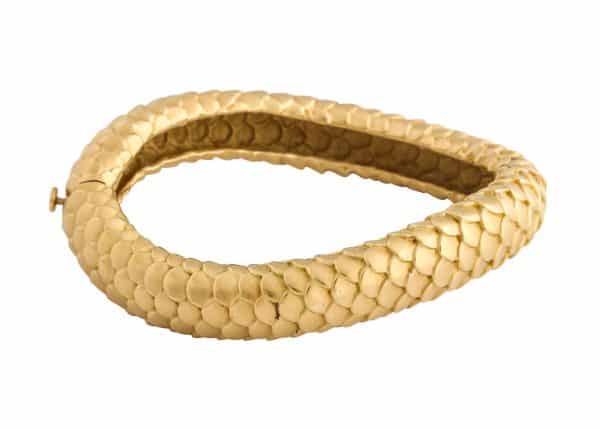 angela cummings textured gold snake cuff