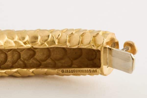 angela cummings textured gold snake cuff