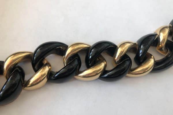 Seaman Schepps Onyx Curb link bracelet