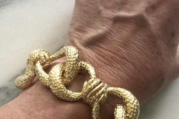 vintage tiffany textured link bracelet