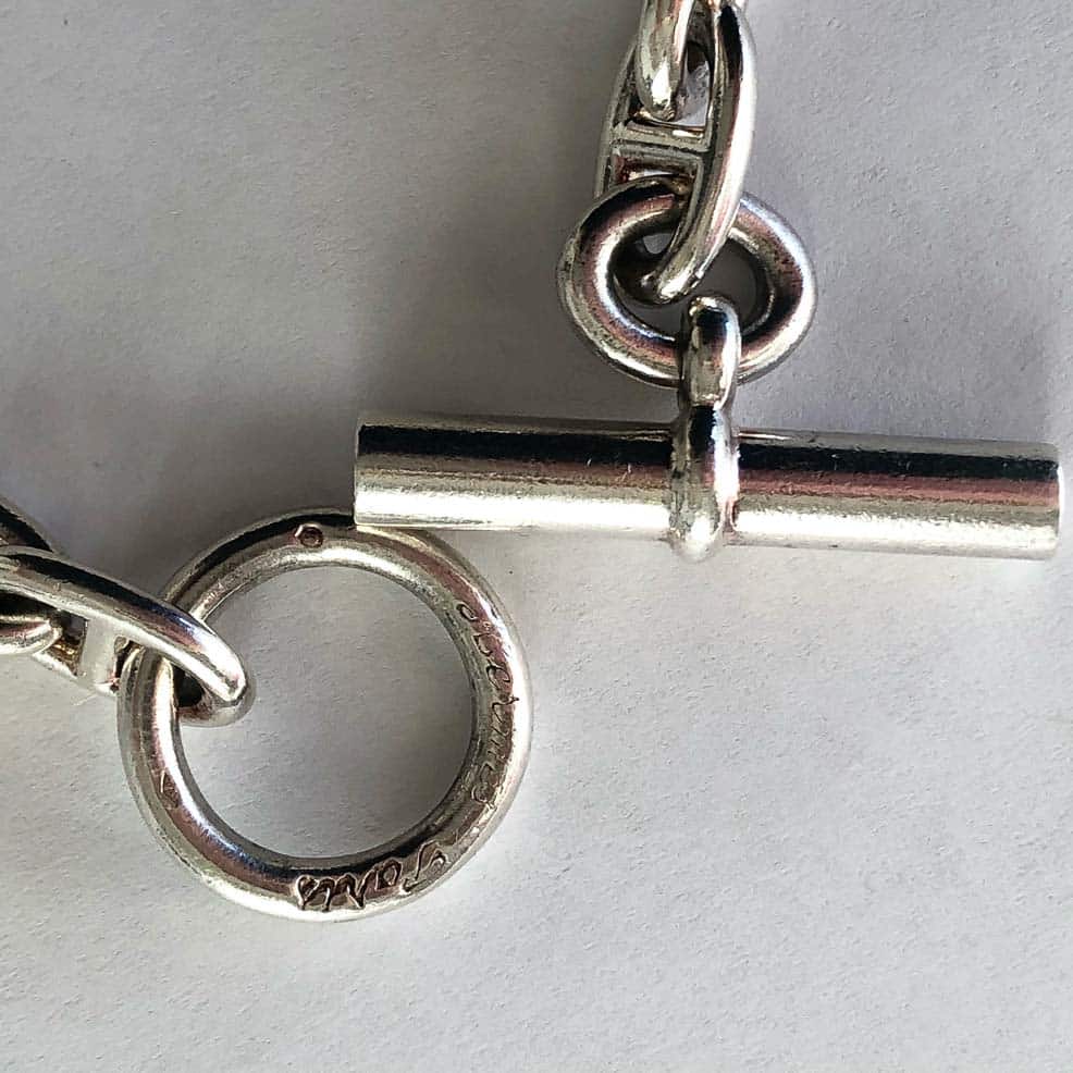 Hermes Sterling silver Chaine D’ Ancre bracelet | dkfarnum