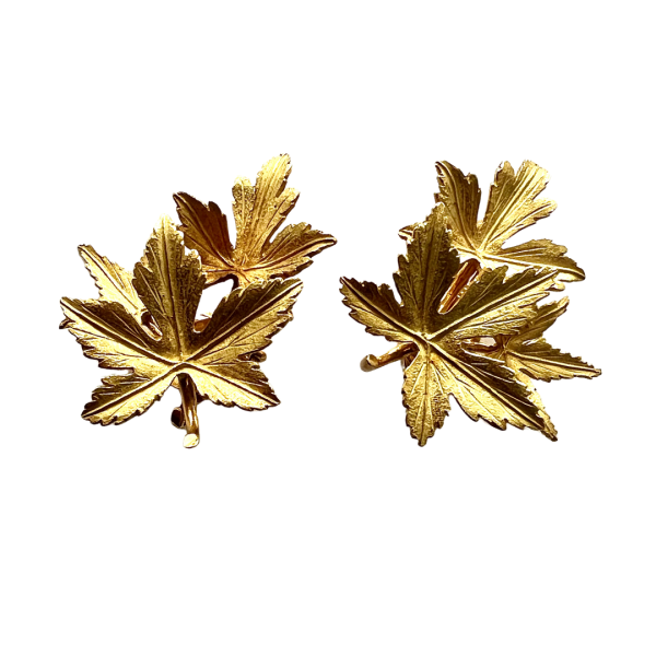 ‘60s Cartier Foliate Earrings